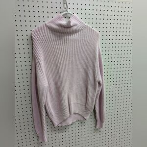 French Laundry Women's Pink Turtleneck Sweater